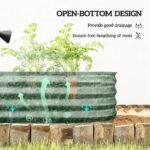 7.9' x 2' x 1' Galvanized Raised Garden Bed Kit, Metal Planter Box with Safety Edging, Green - Image 5