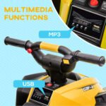 12V Kids ATV Quad Car with Forward & Backward Function, Four Wheeler for Kids with Wear-Resistant Wheels, Music, Electric Ride-on ATV for Toddlers Ages 3+ Years Old - Image 5