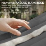 Outdoor Hammock 2-Person, with Pillow & Pad, 440 lbs Capacity, Gray - Image 4