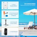10 x 7ft Water Inflatable Floating Dock, Inflatable Platform Island, Large Floating Mat Raft with Air Pump & Backpack, for Pool, Beach, Ocean, White - Image 6