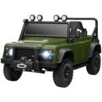 Land Rover Licensed Electric Car for Kids with Remote Control, Dual Motors, Spring Suspension, LED Lights