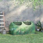4' x 2' x 2' Portable Mini Greenhouse, Small Green House with PE Cover, Roll-up Zippered Windows for Indoor, Outdoor Garden, Green - Image 2