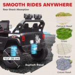 Ride on Truck Car with 2-Seater, 24V Electric Car with 4 Motors, Remote Control, Spring Suspension for 3-8 Years - Image 8