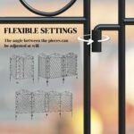 Garden Fence, 4 Pack Steel Fence Panels, 11.5' L x 43" H, Rust-Resistant Decorative Border Flower Edging for Yard, Landscape, Patio, Outdoor Decor, Wavey Vines - Image 5
