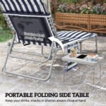 Tanning Chair Set of 2 with Face Hole and Side Table - Image 4