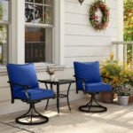 Patio Chair Cushions Set of 2 with Seat & Backrest, Fade Resistant Seat Replacement Cushion Set, Navy Blue - Image 7