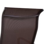 1-Person Outdoor Glider Swing, Single Rocker, Ergonomic Head Support, with Lightweight Metal & Mesh Construction, Supports Up to 352 lbs., for Backyard, Garden, Porch, Brown - Image 8