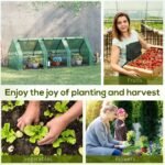 9' x 3' x 3' Portable Mini Greenhouse Outdoor Garden with Large Zipper Doors and Water/UV PE Cover, Green - Image 8