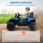 12V Ride On Truck, Battery Powered Electric Car for Kids w/ Remote Control, 4-Wheel Suspension & LED Lights - Image 5