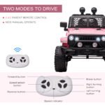 12V Kids Ride On Truck with Parent Remote Control, Battery Powered Electric Car with Spring Suspension, Adjustable Speed, LED Lights and Horn - Image 6
