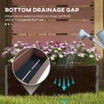 Trellis Planter for Climbing Plants, Raised Garden Bed with Trellis, Planter Box for Outdoor, 28.25" x 15" x 59", Brown - Image 7