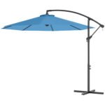 10' Cantilever Tilt Offset Patio Umbrella w/ UV & Water Safe Material & Cross Base (Weight Not Included) - Image 9