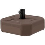 Square Patio Umbrella Base Holder, Heavy Duty Outdoor Umbrella Stand Base, Filled Up to 55lbs with Sand or 44lbs with Water for Garden, Poolside - Image 9