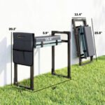 Garden Kneeler and Seat, Heavy Duty Foldable Gardening Stool with Thicker Soft Kneeling Pad, Extendable Steel Leg - Image 3