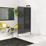 Decorative Privacy Fence Screen, Metal Outdoor Privacy Screen Climbing Plant Trellis with Stand, 78" H x 48" W, Black - Image 7