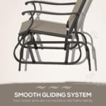 Outdoor Gliding Chairs Set Durable Compact for Patio, Bistro Tea Time, Perfect for Couples & Families, Gray - Image 6