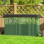 Galvanized Steel Planter Box with Crop Cage and Shade Cloth, Raised Garden Bed for Flowers, Veggies and Herbs, Dark Gray - Image 8