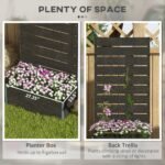 Trellis Planter for Climbing Plants, Raised Garden Bed with Trellis, Planter Box for Outdoor, 28.25" x 15" x 59", Black - Image 4