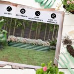 6.4' x 2' x 1' Galvanized Raised Garden Bed Kit, Metal Planter Box with Safety Edging, Green - Image 7