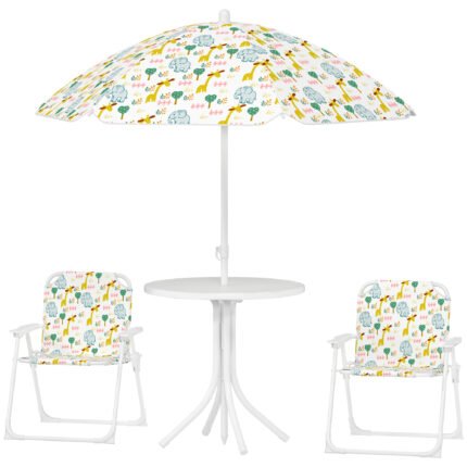 Kids Picnic Table and Chair Set with Outdoor Activity Table