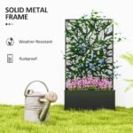 Metal Garden Bed with Trellis for Climbing Plants, Freestanding or Wall Mounted Flower Bed for Garden, Patio, Balcony - Image 6