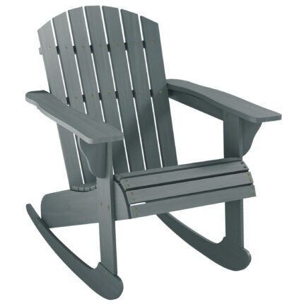 Wood Adirondack Outdoor Lounge Rocking Chair Fire Pit Seating