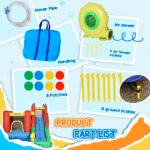 Kids Bounce House Inflatable Slide with Splash Pool, Water Cannon, Climbing Wall, Inflator Included, 6 in1 Bouncy Castle Kids Backyard Activity Outdoor Water Play Toy - Image 6