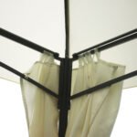 10' x 13' Outdoor Gazebo Patio Gazebo Canopy, Double Vented Roof, Steel Frame, Curtain Sidewalls, Sun Shade Shelter for Garden, Lawn, Backyard, Deck, Beige - Image 8