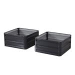 2pc 23.5" Elevated Herb & Vegetable Planting Box Kit w/ Versatile Uses, Dark Gray - Image 7