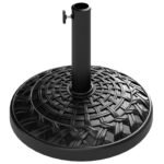 19" Patio Umbrella Base, 26 lbs Concrete Heavy Duty Umbrella Stand, Round Patio Umbrella Holder for 1.5"/1.9" Umbrella Poles for Outdoor, Lawn, Poolside