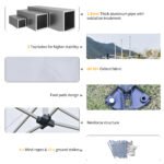 10'x20' Aluminum Pop Up Canopy Tent, Upgraded Thicker Tube Instant Party Tent with Wheeled Bag, 2-Level Adjustable, XL Large Ground Stakes for Events Patio Backyard - Image 6