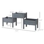 3 Tier Raised Garden Bed Freestanding Planter Box for Vegetables, Herb, Flowers - Image 3