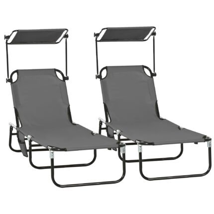 Pool Chaise Lounge Chairs Set of 2 with Folding Lounge Chairs