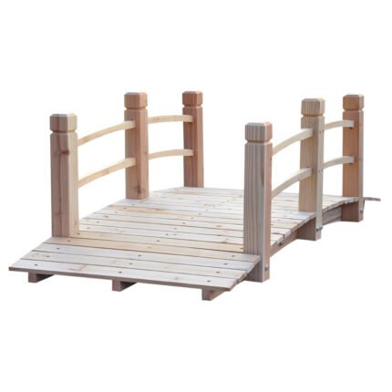 5 ft Wooden Garden Bridge Arc Footbridge
