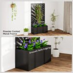 Metal Garden Bed with Trellis for Climbing Plants, Freestanding or Wall Mounted Flower Bed for Garden, Patio, Balcony - Image 7