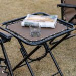 Zero Gravity Chair Set with Side Table, Folding Reclining Chair with Cupholders & Pillows, Adjustable Lounge Chairs for Pool, Backyard, Lawn, Beach, Brown - Image 8
