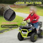 12V Kids ATV, 4 Wheeler Quad with 4 Spring Suspension Wheels, LED Lights, Music USB - Image 6