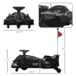 12V Electric Drifting Go Kart w/ Slow Start, Music, Lights - Image 3