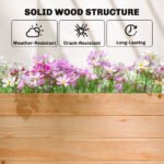Wooden Planter Box with Trellis, Hanging Roof and Drainage Holes for Climbing Plants, Vegetables, Herbs and Flowers - Image 7