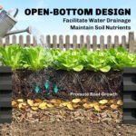 Galvanized Raised Garden Bed, 4' x 2' x 1' Metal Planter Box, for Growing Vegetables, Flowers, Herbs, Succulents, Gray - Image 5