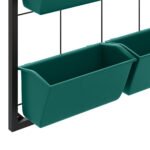 3-Tier Hanging Planter with 6 Pots for Indoor and Outdoor Use, Wall Planter, Self Draining & Wall Mounted, Green - Image 8