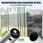 Walk-in Tunnel Greenhouse, Hoop House Greenhouse with 8 Roll-Up Doors, 10' x 3' x 6.5', Clear - Image 5