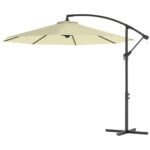 10' Cantilever Tilt Offset Patio Umbrella w/ UV & Water Safe Material & Cross Base (Weight Not Included)