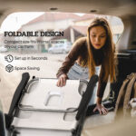Folding Lounge Chair w/ Reclining Back, Cream White - Image 7