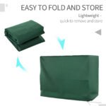 600D Oxford 3-Seater Patio Swing Cover Outdoor Swing Chair Cover Rain Protection Waterproof Anti-UV, Dark Green - Image 6