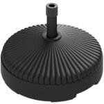 Round Patio Umbrella Base Holder, Heavy Duty Outdoor Umbrella Stand Base, Filled Up to 62lbs with Sand or 51lbs with Water for Garden, Poolside