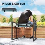 Garden Kneeler and Seat, Heavy Duty Foldable Gardening Stool with Thicker Soft Kneeling Pad, Extendable Steel Leg - Image 6