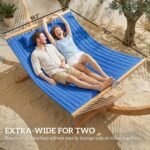 Outdoor Hammock 2-Person, with Pillow & Pad, 440 lbs Capacity, Navy Blue - Image 5