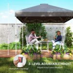 10' x 10' Pop Up Canopy Tent w/ Sidewall, UPF50+ Height Adjustable Instant Sun Shelter w/ Storage Pockets, Sea Blue - Image 6