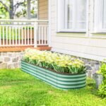 7.9' x 2' x 1' Galvanized Raised Garden Bed Kit, Metal Planter Box with Safety Edging, Green - Image 8